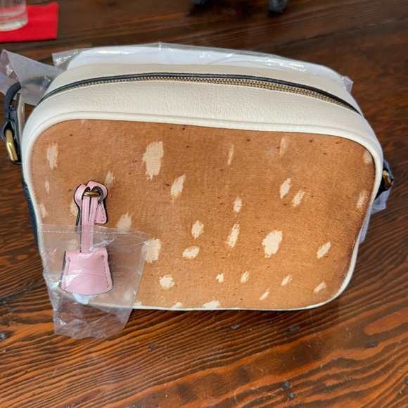 J CREW Italian Pebbled leather & calfskin signet crossbody bag, NWT - Picture 3 of 9